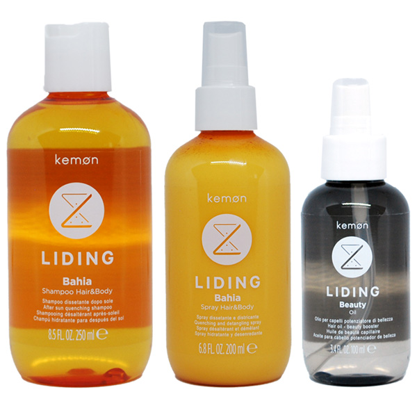 Kemon Liding Bahia Hair & Body Shampoo 250ml + Spray 200ml + Beauty Oil 100ml